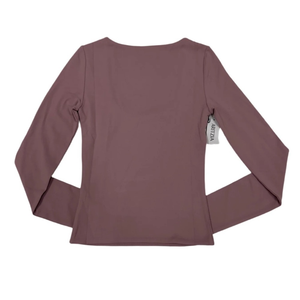 Aritzia Contour Scoopneck Claremont Long Sleeve Top Sz XXS - Picture 2 of 11